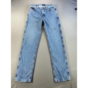 Vintage Wrangler Jeans Mens 31x34 Blue Denim 47MWZ Straight Leg Cowboy Western
